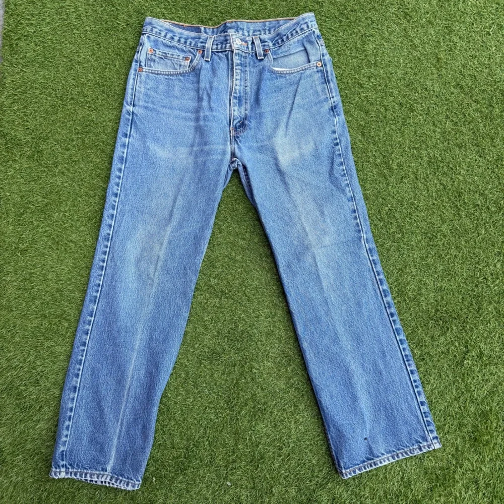 Vintage Levis 517 Mens 34x29 Blue Bootcut Jeans Made in USA 0100 Denim 517-0217‎